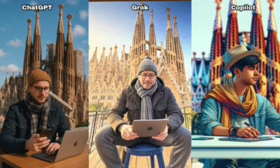 Imagem digital geradas por ChatGPT, Grok e Copilot — Foto: Reprodução