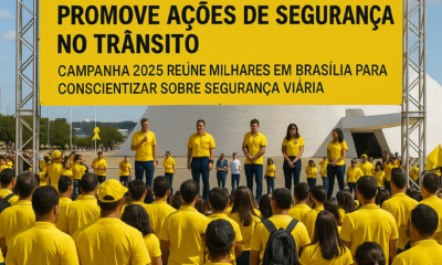 Campanha Maio Amarelo Detran DF 2025 promove segurança no trânsito em Brasília.