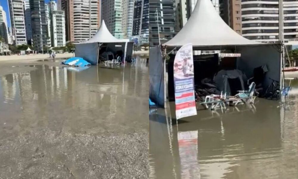 Água represada causa transtornos na Avenida Atlântica