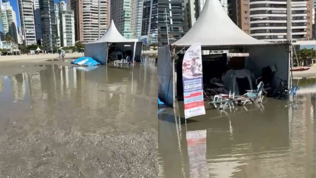 Água represada causa transtornos na Avenida Atlântica