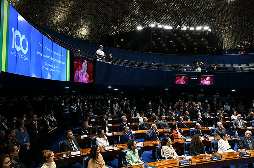 Congresso Nacional Celebra Aniversários do Grupo Globo e da TV Globo