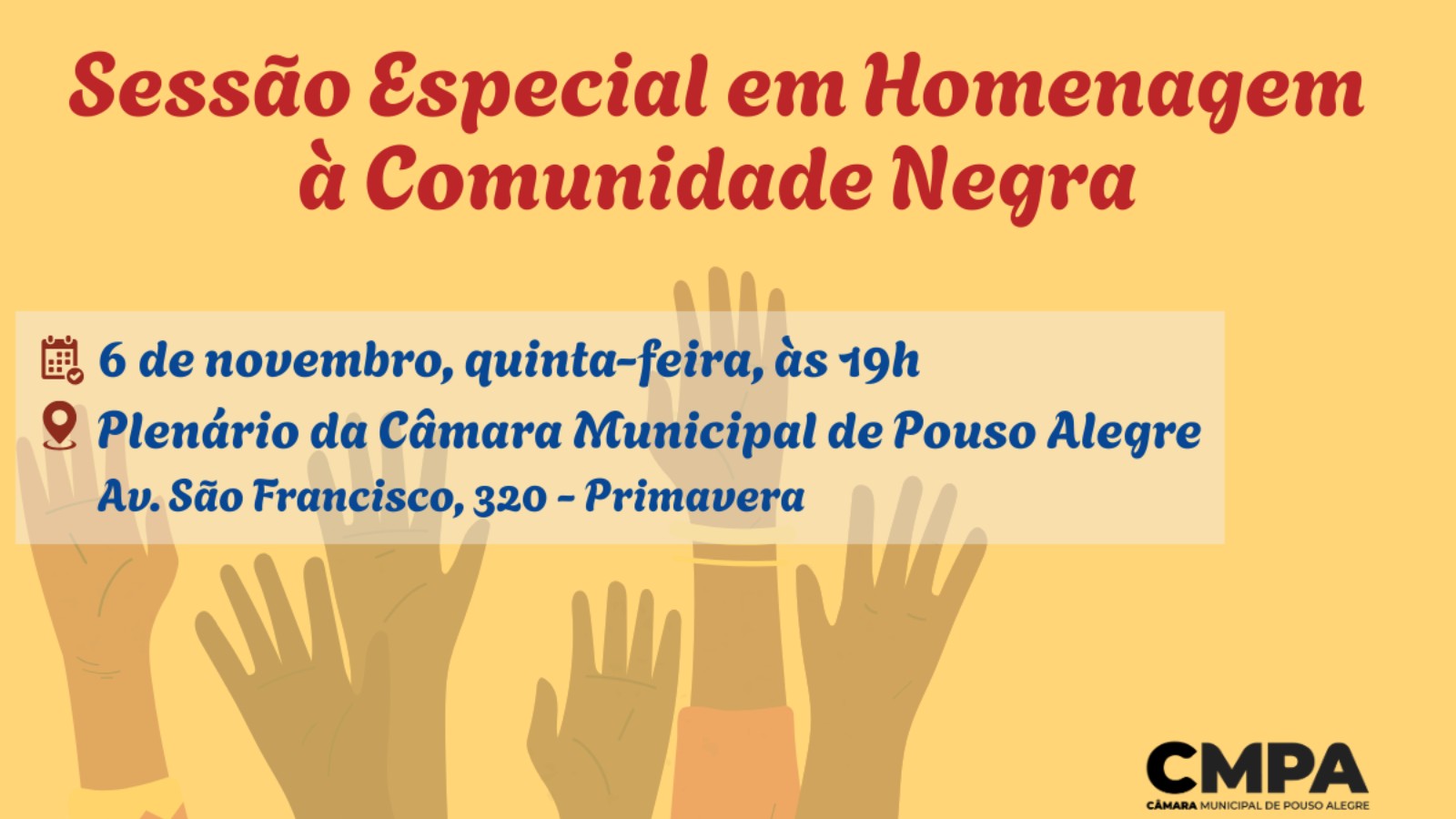 Câmara Municipal de Pouso Alegre Realiza Sessão Especial em Homenagem à Comunidade Negra